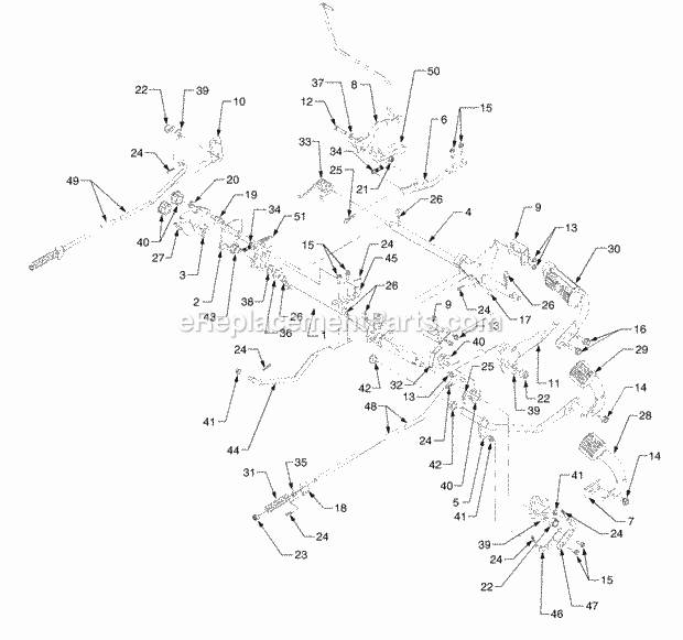 Brake And Control Pedals Diagram and Parts List for 3185 14A-665-100 Cub Cadet Lawn Tractor